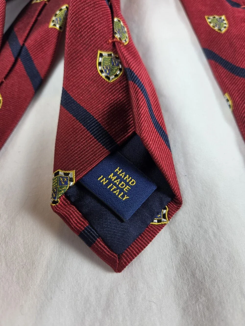 Polo Ralph Lauren Repp Narrow Club Tie Red Stripe Silk